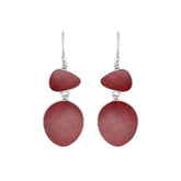 AE-6243-CR Sterling Silver Earring With Coral Jewelry Bali Designs Inc